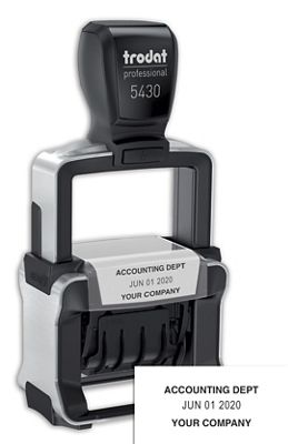 Self-Inking Metal Dater Stamp – One Color