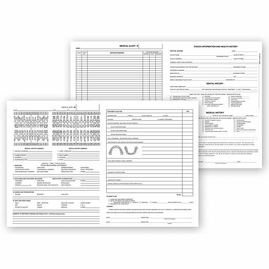 Pedodontic Dental Exam Record Forms, Histacount Series 200 - Office and Business Supplies Online - Ipayo.com