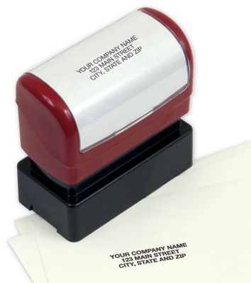 Compact Name and Address Stamp - Pre-Inked