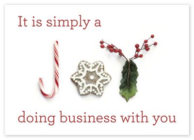 Simply a Joy Business Thank You Holiday Card