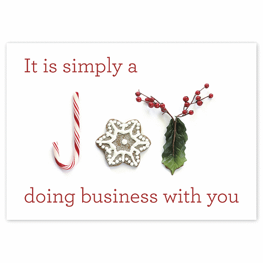 Simply a Joy Business Thank You Holiday Card