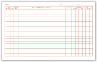 Dental Continuation Exam Records, 2 Sided, Card Style