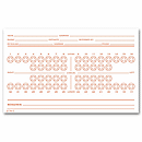 4 X 6 Dental Exam Card File Record, Numbered Teeth System C