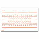 5 X 8 Dental Exam Card File Record, Numbered Teeth System C