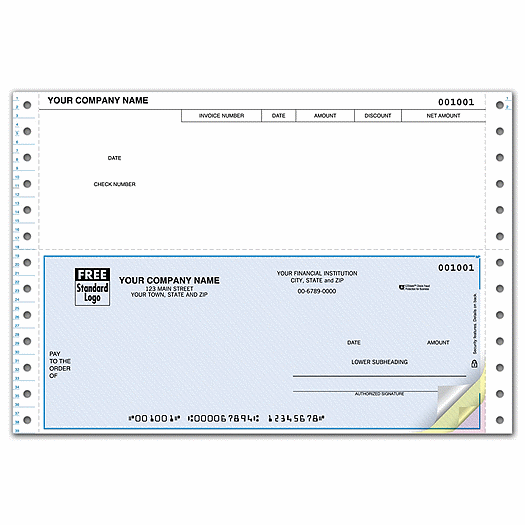 Continuous Bottom 6 1/2  Accounts Payable Check