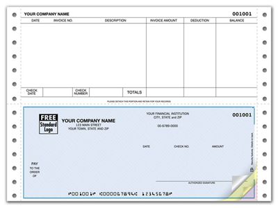 Continuous Bottom Accounts Payable Check - Office and Business Supplies Online - Ipayo.com