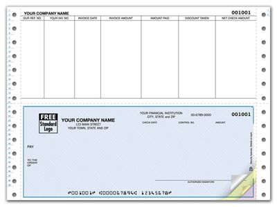 Continuous Bottom Accounts Payable Check - Office and Business Supplies Online - Ipayo.com