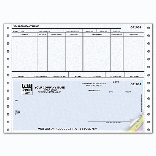 Continuous Bottom Payroll Check