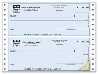 Continuous 3 1/2  Multi-Purpose Check, Lined