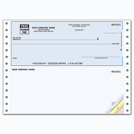 Continuous Top Checks, QuickBooks Compatible, Lined