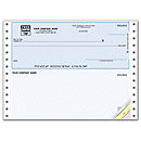 Our multi-purpose continuous business checks save time & handle ALL your expenses affordably! Lined top checks make quick work of payroll, accounts payable & petty cash, replacing multiple computer check stocks while giving you the option of writing check