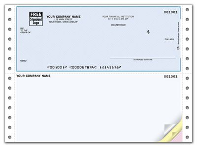 Continuous Top Checks, QuickBooks Compatible, Unlined