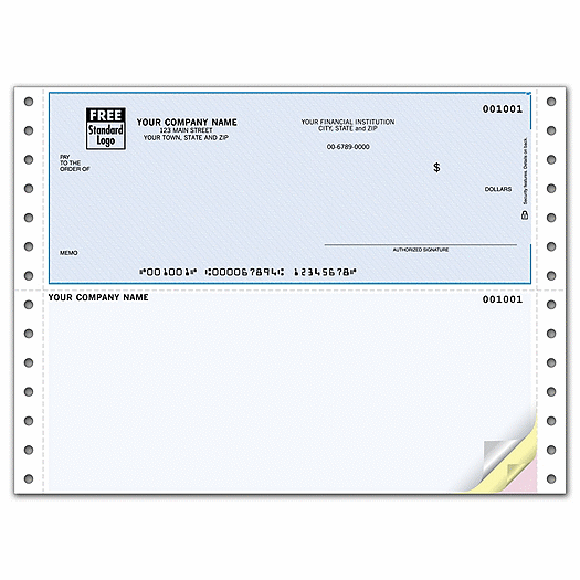 Continuous Top Checks, QuickBooks Compatible, Unlined