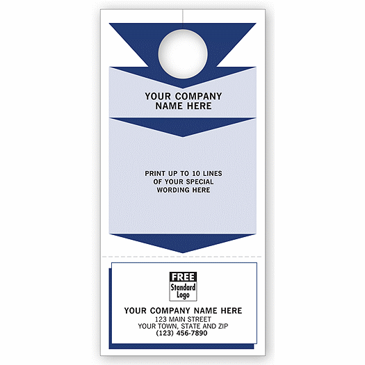 Doorknob Hanger with Perforated Business Card - Office and Business Supplies Online - Ipayo.com