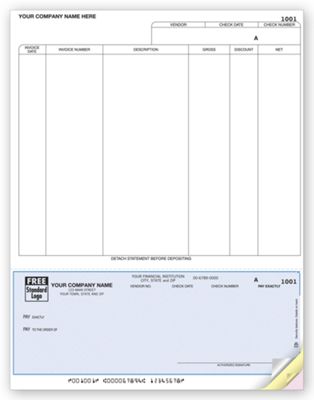 Laser Bottom Accounts Payable Check, 7.5  Voucher - Office and Business Supplies Online - Ipayo.com
