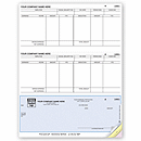 Our laser top payroll checks make generating payroll easier than ever. Our laser payroll checks make it easy to list earnings, deductions and more. Choose consecutive or reverse numbering. Two top stubs. Up to 5 lines of printing for your heading.