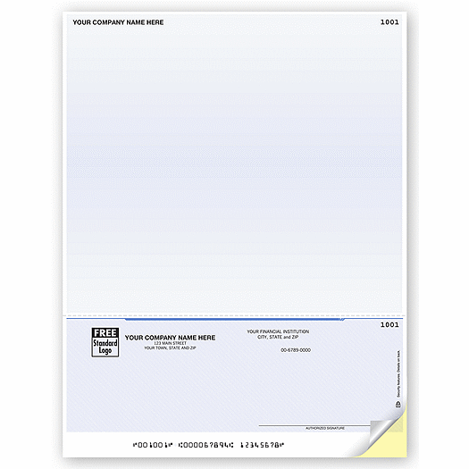 Laser Bottom Payroll Check, 7.5 Voucher