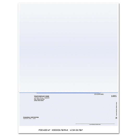 Laser Bottom Payroll Check, Unformatted 7.5 Voucher