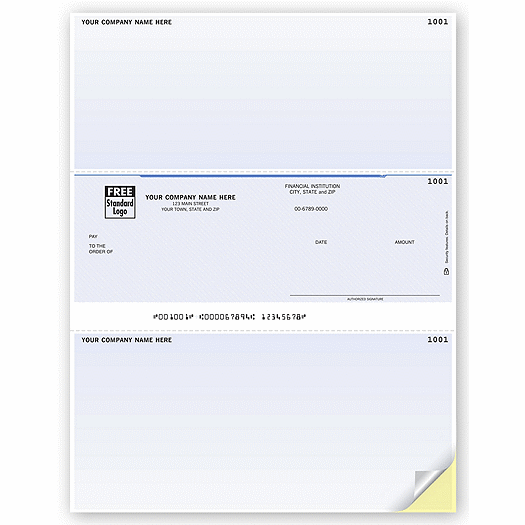 Laser Middle Checks, Compatible with Peachtree for Mac - Office and Business Supplies Online - Ipayo.com