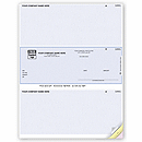 Our laser multi-purpose business checks are just right for all your payment needs! List invoice numbers, payroll earnings and more on roomy, tear-away stubs. Top and bottom stubs. Choose consecutive or reverse numbering.