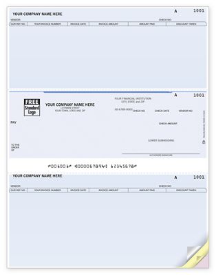 8 1/2 x 11 Laser Middle Accounts Payable Check