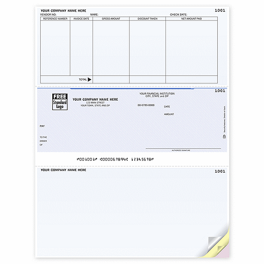 Laser Middle Checks, Accounts Payable, ACCPAC Compatible