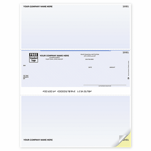 Laser Middle Checks, One Write Plus Compatible