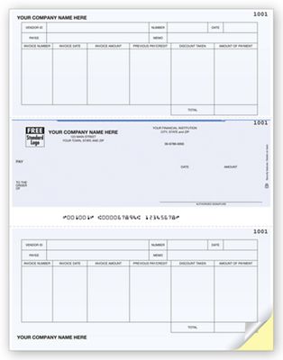 Laser Accounts Payable Check, One Write Plus Compatible