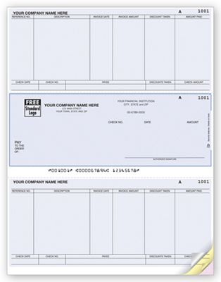 8 1/2 x 11 Laser Middle Accounts Payable Check
