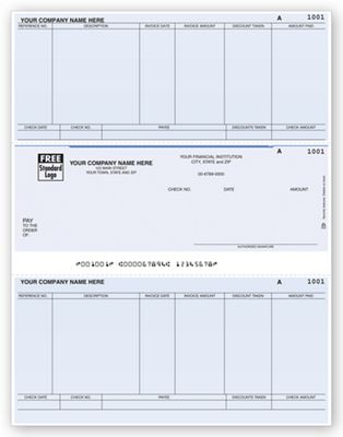 8 1/2 x 11 Laser Middle Accounts Payable Check