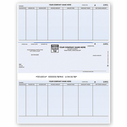 Laser Middle Accounts Payable Check