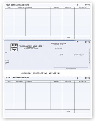 8 1/2 x 11 Laser Middle Accounts Payable Check