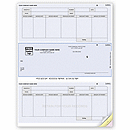 Pay multiple invoices with one check with our laser accounts payable business checks! Stub has space to list invoice dates, amounts, discounts and more. Top and bottom stubs. Choose consecutive or reverse numbering. OCReady.