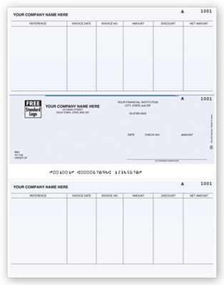 8 1/2 x 11 Laser Middle Accounts Payable Check