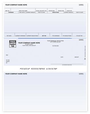 Laser Payroll Check, Compatible with Sage/Peachtree