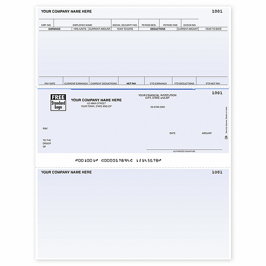 Laser Payroll Check, Compatible with Peachtree - Office and Business Supplies Online - Ipayo.com