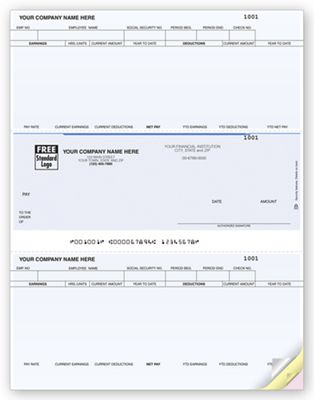 Laser Middle Payroll Check - Office and Business Supplies Online - Ipayo.com