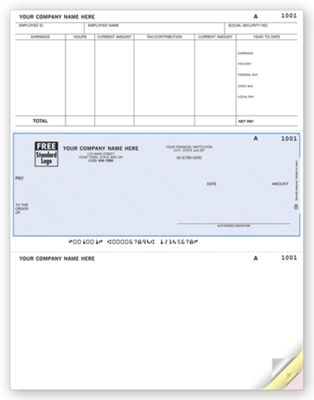 Laser Middle Payroll Check - Office and Business Supplies Online - Ipayo.com