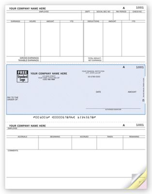 Laser Middle Payroll Check - Office and Business Supplies Online - Ipayo.com