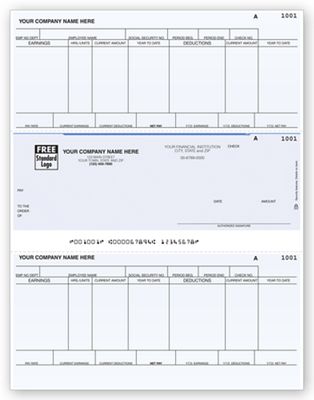 Laser Middle Payroll Check - Office and Business Supplies Online - Ipayo.com