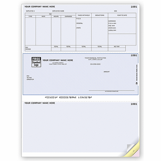 Laser Payroll Check, Compatible with Great Plains