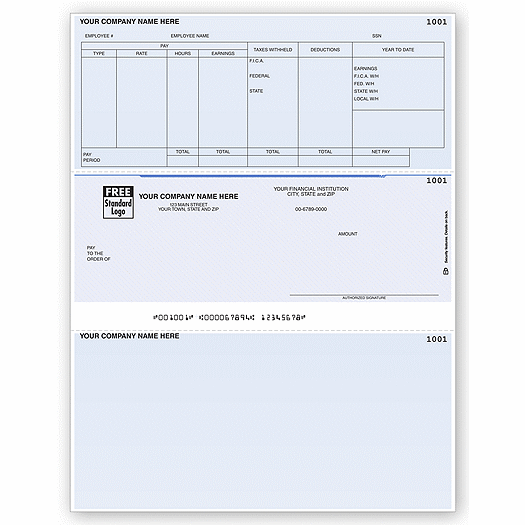 Laser Payroll Check, Compatible with Great Plains