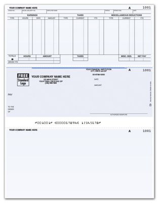 Laser Middle Payroll Check - Office and Business Supplies Online - Ipayo.com