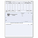 Our laser payroll business checks are perfect for payroll! Preprinted headings on top stub let you keep track of earnings and deductions. Bottom stub can be used to describe other payments. Top and bottom stubs. Choose consecutive or reverse numbering.