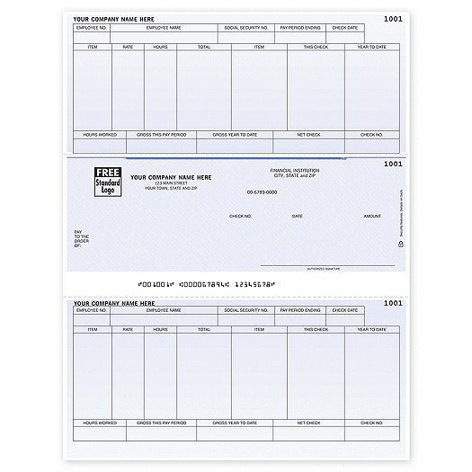 Laser Middle Checks, Payroll, Peachtree Compatible - Office and Business Supplies Online - Ipayo.com