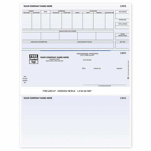 Laser Payroll Check, Compatible with Timberline