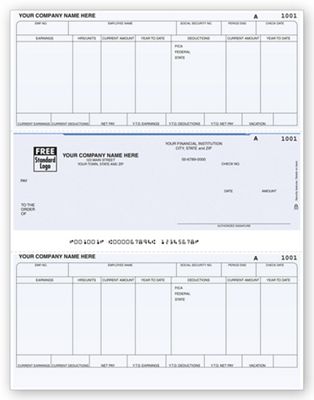 Laser Middle Payroll Check - Office and Business Supplies Online - Ipayo.com