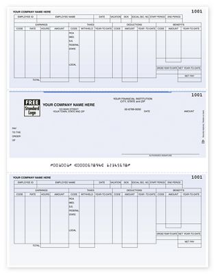 Laser Checks, Payroll, Compatible with Microsoft Dynamics