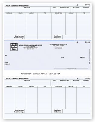 Laser Middle Payroll Check - Office and Business Supplies Online - Ipayo.com