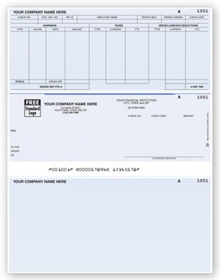 Laser Middle Payroll Check - Office and Business Supplies Online - Ipayo.com